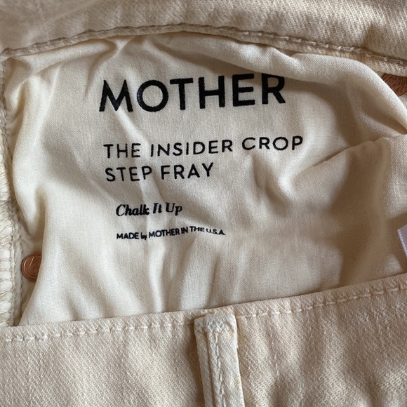 Mother denim the insider crop step fray chalk it up size 28 - Picture 2 of 6
